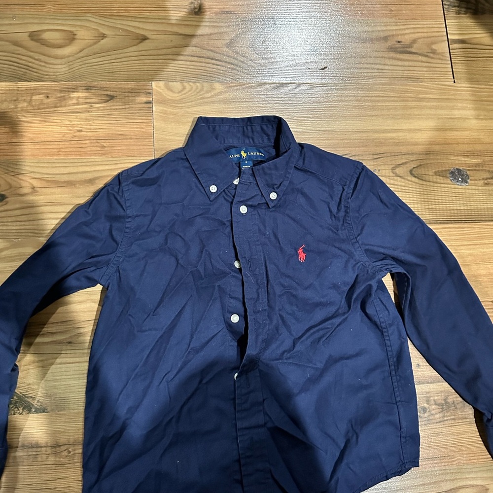 Ralph Lauren Dark Blue Shirt with Red Logo
